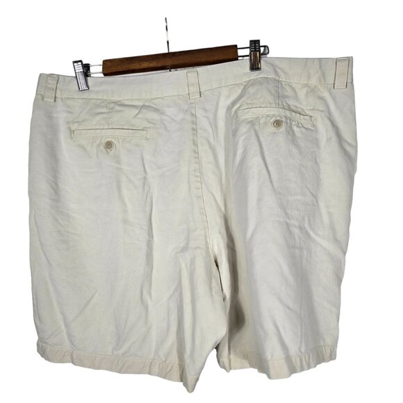 Tommy Bahama 100% Silk Shorts 42 Men's Pleated Front Chino Tan‎ Khaki - Picture 3 of 5
